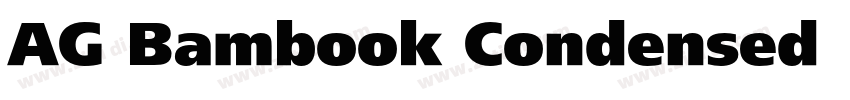 AG Bambook Condensed字体转换